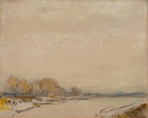 川のある風景 作： Laszlo Mednyanszky